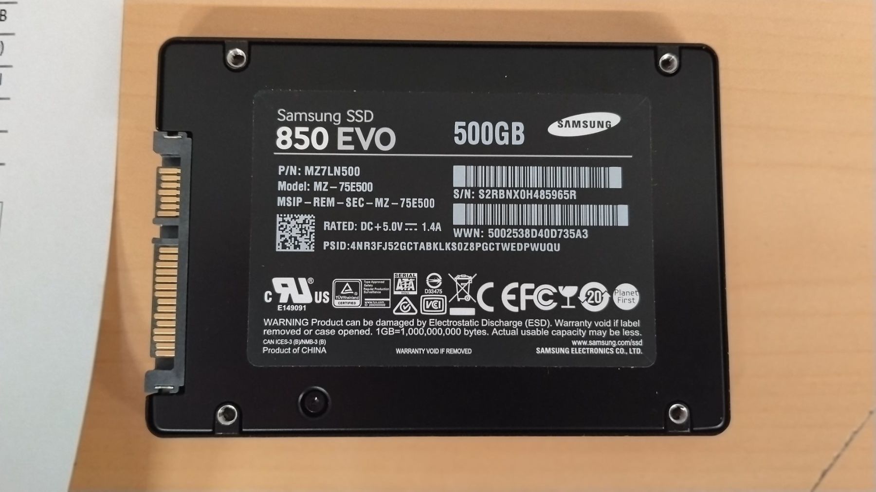 Samsung Dischi rigidi: Samsung SSD 850 EVO 500GB, gewipt – Usato da Wallisellen venduto da mic_gg2g 1