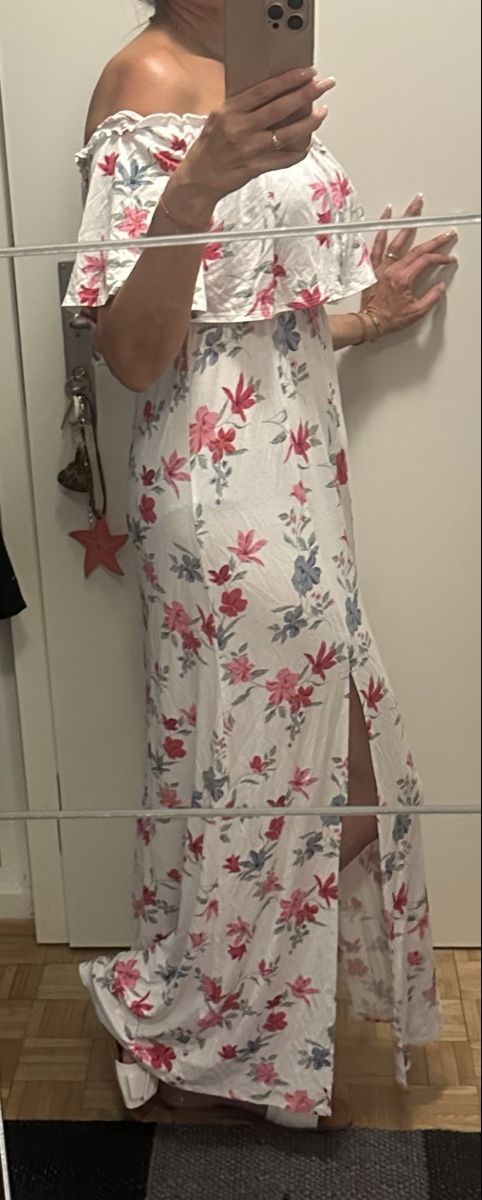 Vestiti: Maxikleid geblümt Grösse 34 H&M Off Shoulder – Usato da Basel venduto da lucyia 1