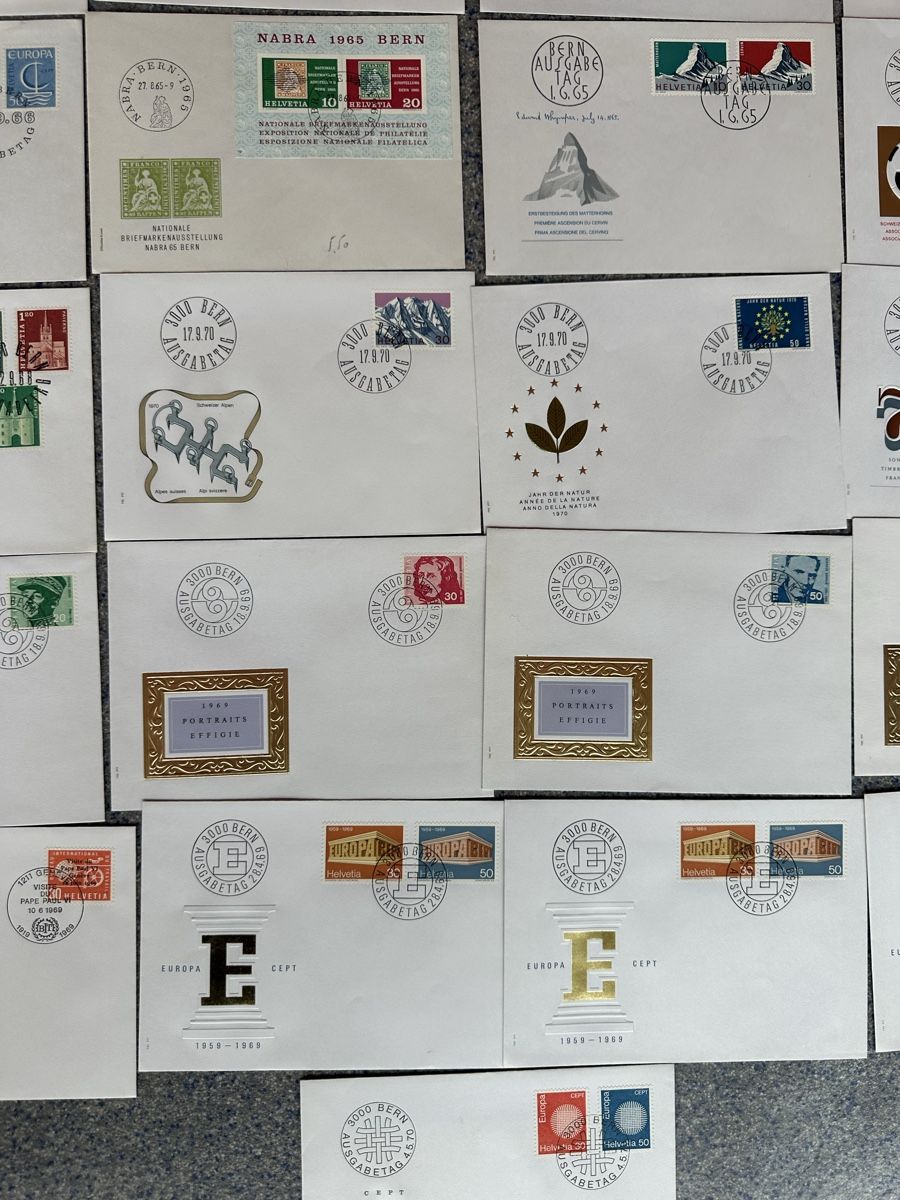 Tutti i francobolli: Schweiz - 49x FDC gut durchmischt – Usato da Schmitten / FR venduto da Samsara169 5