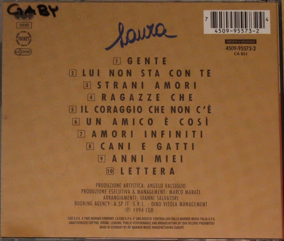 CDs: Laura Pausini – Laura – Gebraucht aus Luzern von CONTENTI 2
