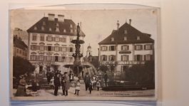 Ancienne CP La Chaux-de-Fonds 1914 - La Fontaine Monumentale