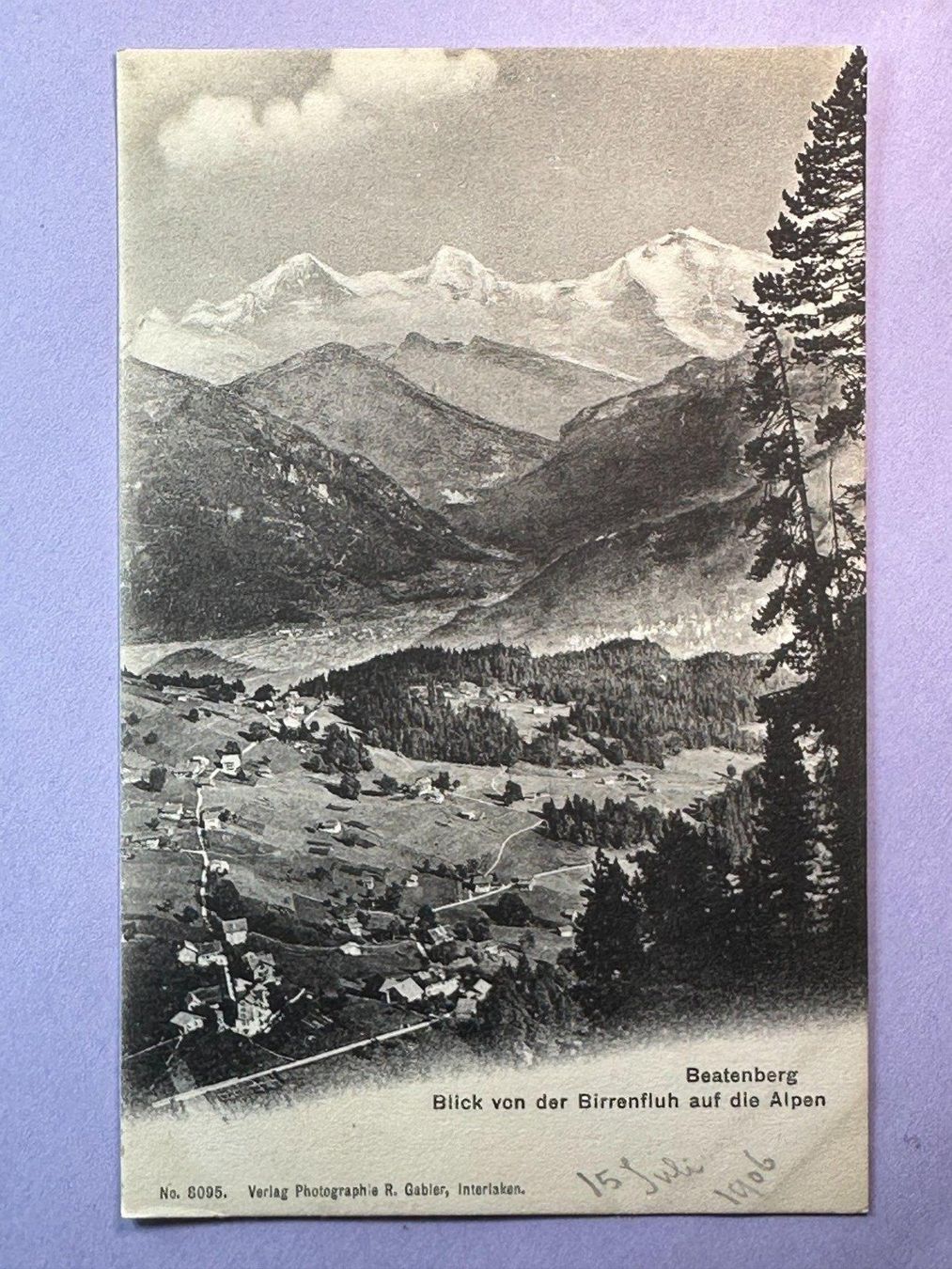 Ansichtskarten: Beatenberg, Blick von der Birrenfluh – Gebraucht aus Steg VS von danwer74