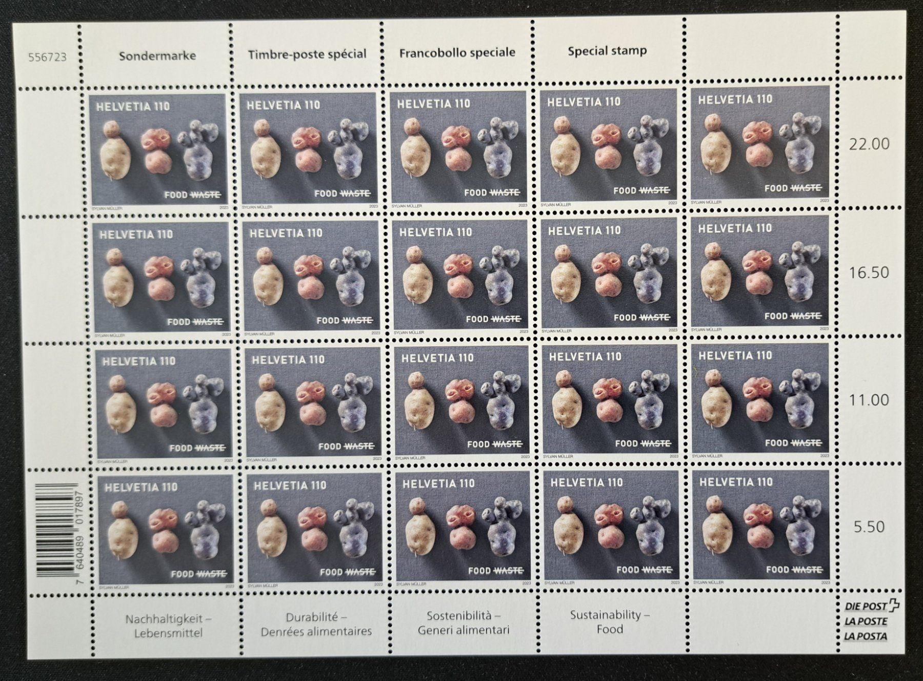 Tutti i francobolli: Kleinbogen Nachhaltigkeit - Lebensmittel 2023 postfrisch – Nuovo (secondo la descrizione) da Unterägeri venduto da PhilatelieStudiger