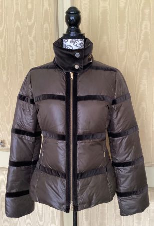 Luxus Fay Winterjacke Daunenjacke mit Samt-Details, Gr. L