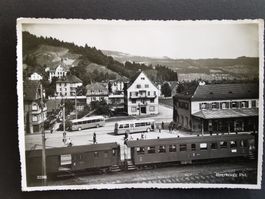 Heerbrugg   Bahnhof   Ansichtskarte   Trolleybus  Bahn
