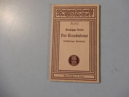 Verdi - Der Troubadour, Opernbuch, Reclam, Klassiker!