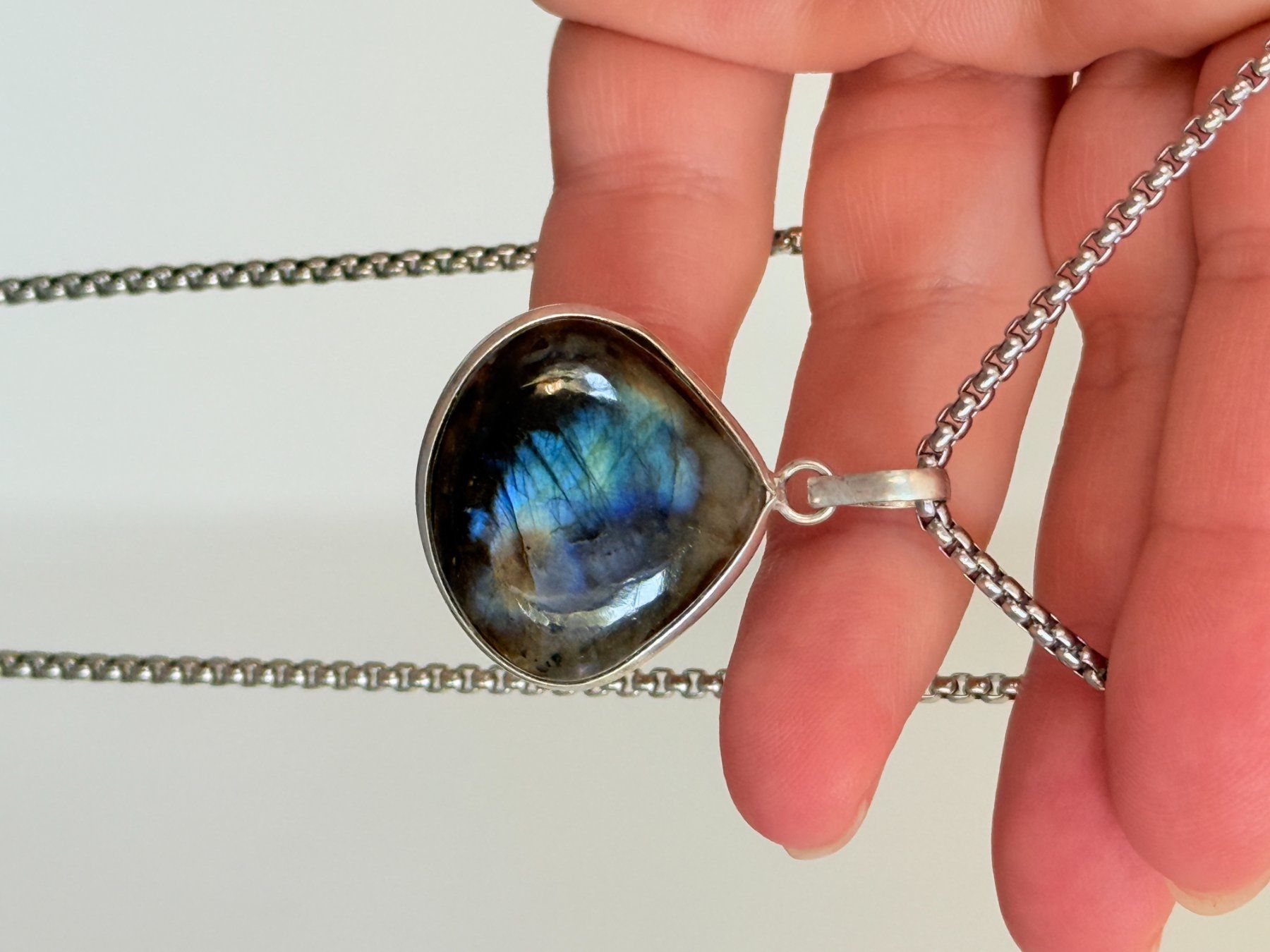 Catenine: Collier avec labradorite - Élégant & Naturel! – Nuovo e nell'imballaggio originale da Genève venduto da AWWA 3