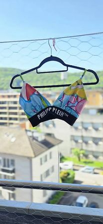 Top/bra Philipp Plein multicolor  effetto graffiti
