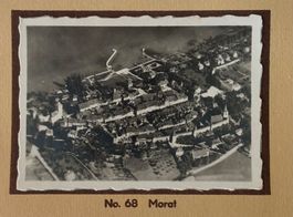 Fliegeraufnahme Walter Mittelholzer, Echtfoto, Murten