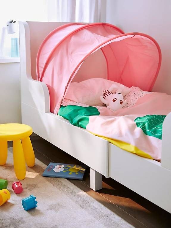 Ikea Betten: SUFFLETT Baldachin, rosa – Gebraucht aus Rheinfelden von Katrin.Lacher 1