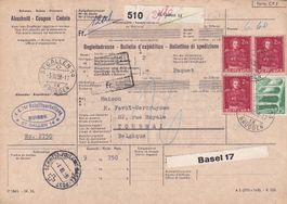 Begleitadresse mit Hist.Bildern 3xFr.2.--  +60Rp.