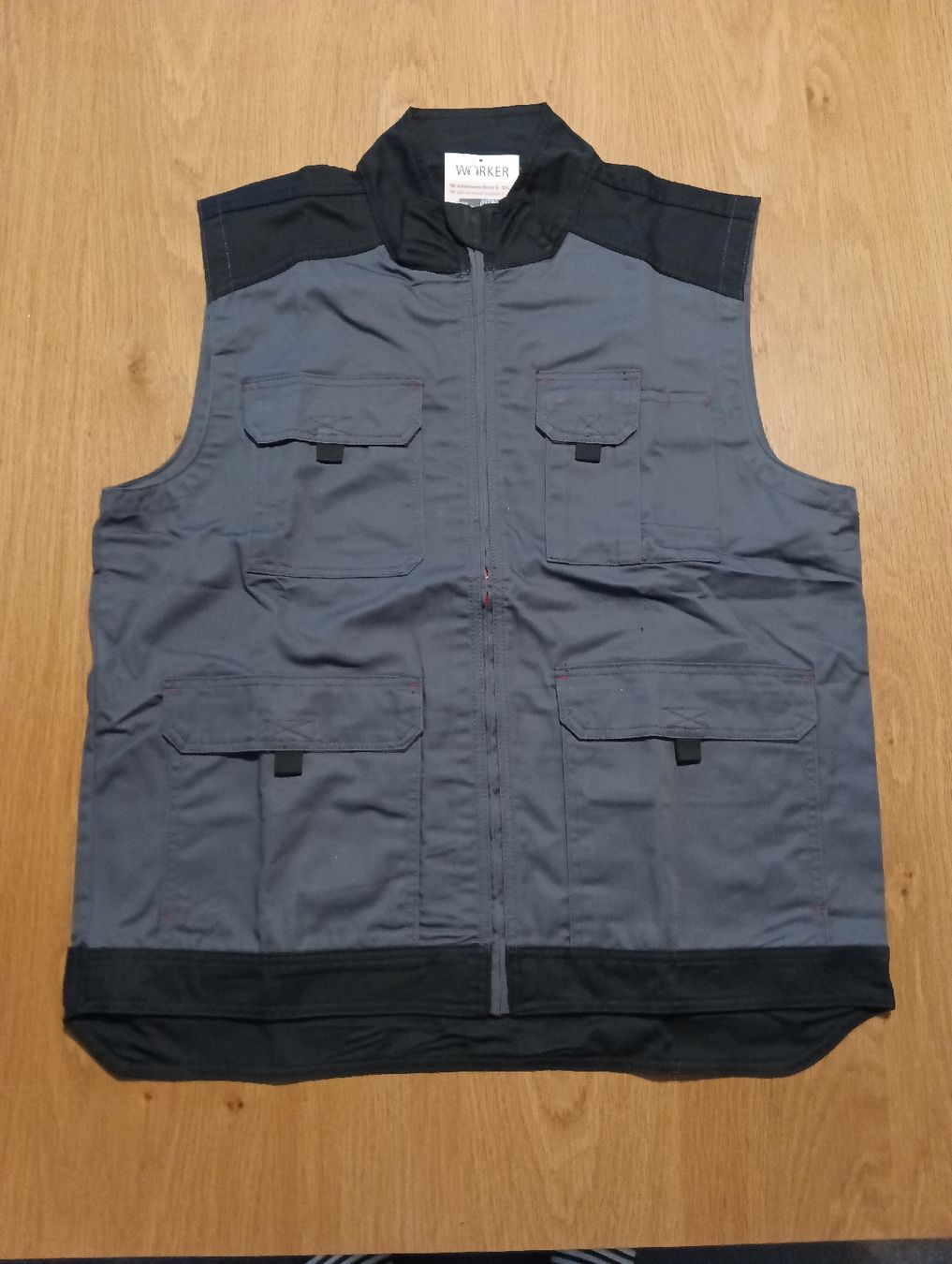Gilet & Giacche: Arbeitsweste Herren grau L NEU – Nuovo e nell'imballaggio originale da Densbüren venduto da H-76