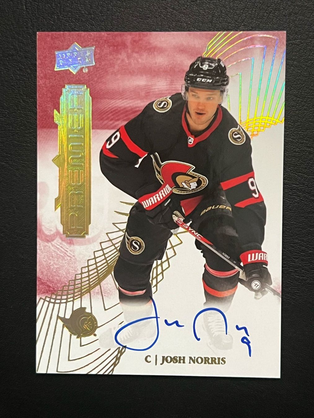 NHL Carte collezionabili: Josh Norris 2022 Premier Auto Ottawa Senators – Nuovo (secondo la descrizione) da Möhlin venduto da SwissHockeyCards