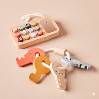 Holz Spielzeugset mit Telefon & Schlüssel ab 10 Monaten