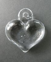Herz aus Glas zum Aufhängen, ev. Glasi Hergiswil / NEU