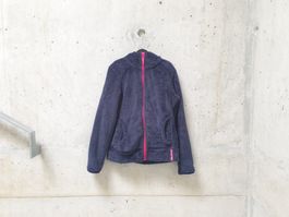Veste polaire à capuche Quechua, bleu marine, fille, 128