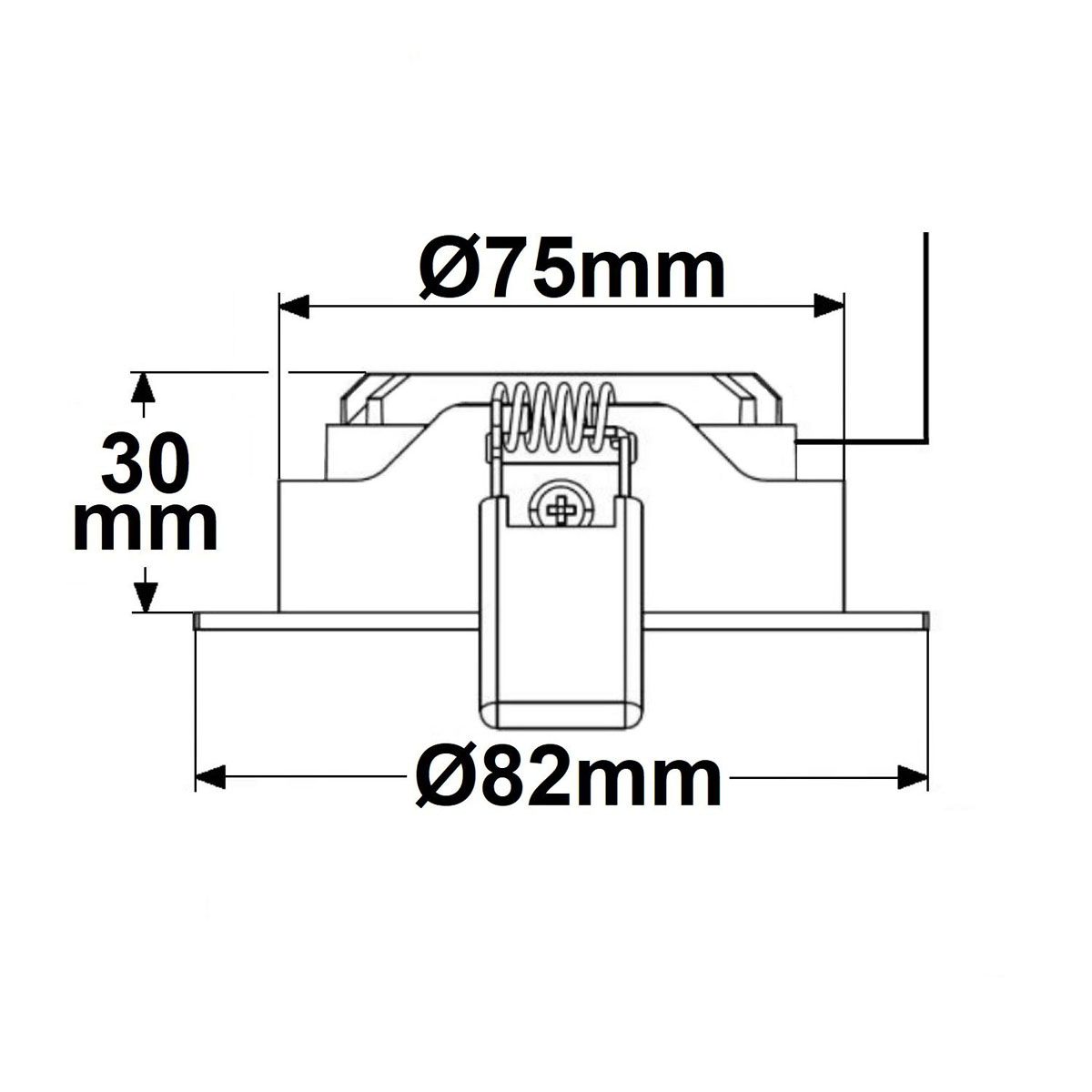 Lampade: LED Einbaustrahler, IP42, 8 cm Ø, Spot – Nuovo (secondo la descrizione) da Kreuzlingen venduto da Smart-Light 2