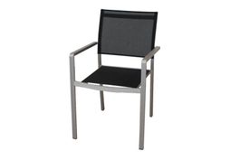Gardeko Gartenstuhl schwarz Bistrostuhl Gastrostuhl Alu neu