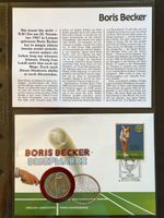 Boris Becker Münzbrief mit Münze 1987, Top Zustand! Selten
