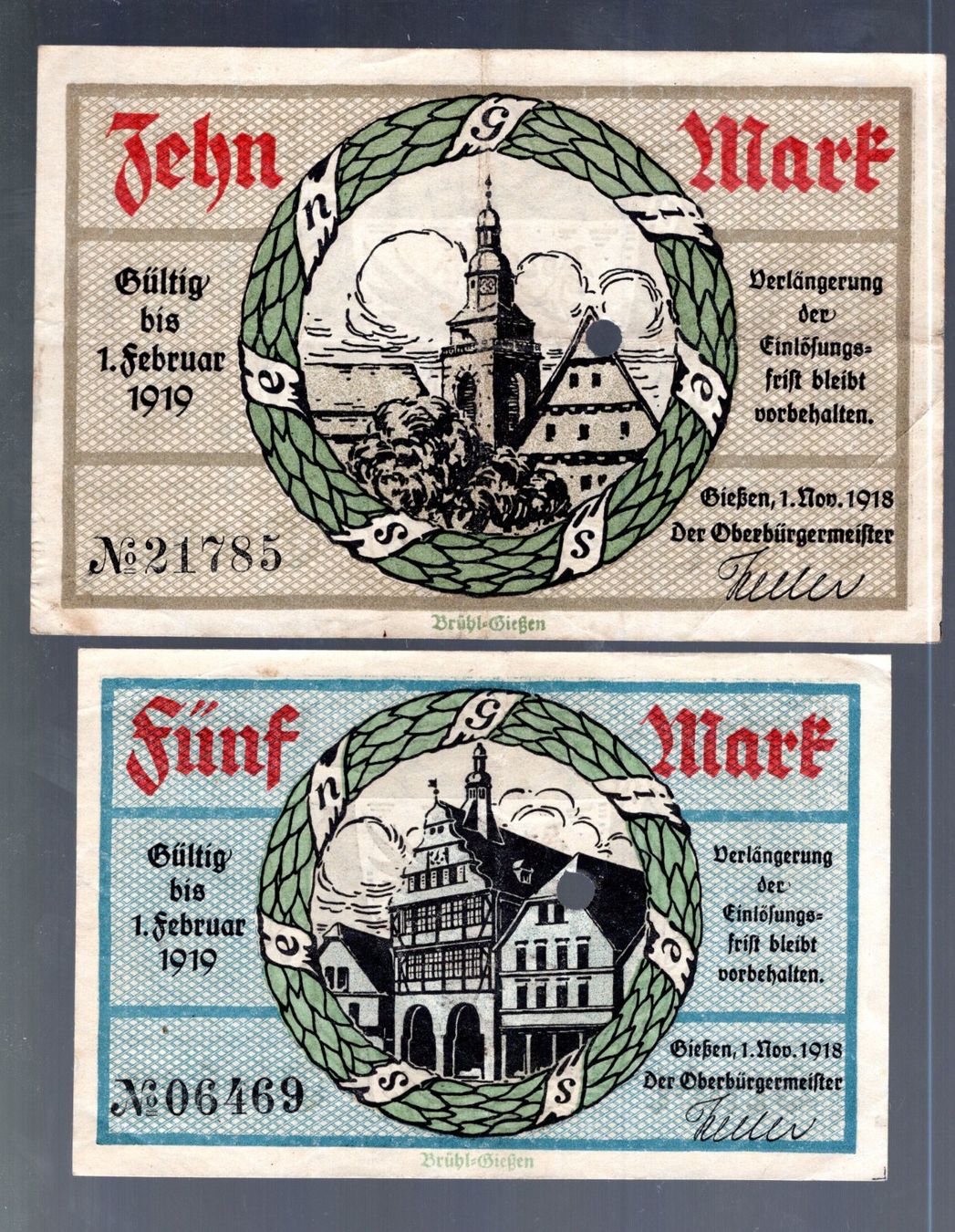 Banknoten: Germany noten 2 stück grade AU – Gebraucht aus Leibstadt von baroc333