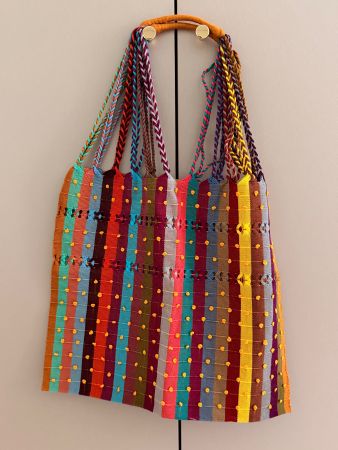Handmade Mexican boho Summer Tote Bag - Colorful