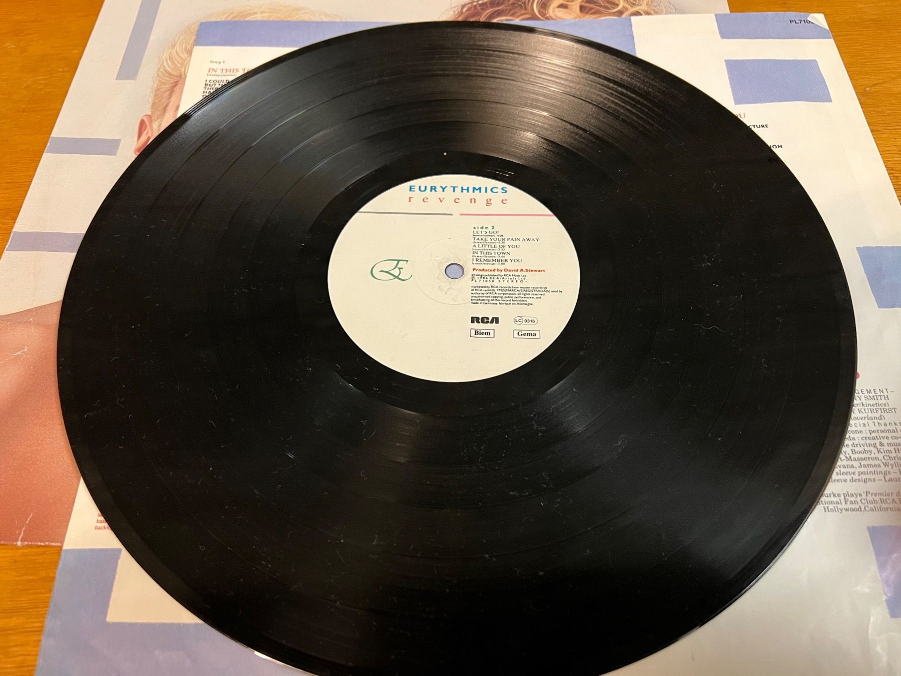 Schallplatten: Disque 33T revenge de Eurythmics – Gebraucht aus Villars sur Glane von  3
