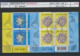 2009 "Hans Erni", Viererblock, ET - Stempel