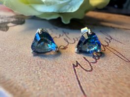 Herz Ohrringe mystic Topas 925 Sterling Silver