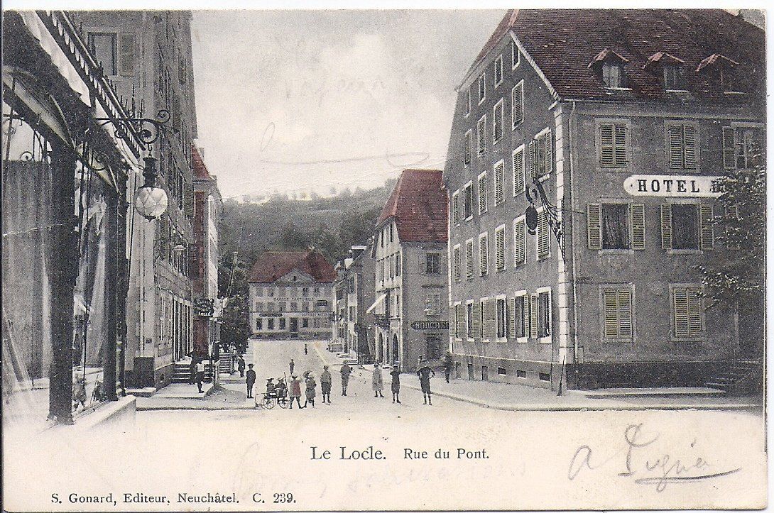 Cartoline postali: LE LOCLE, rue du pont – Usato da Les Verrières venduto da Scampi0