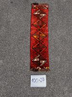 Kleiner Orientteppich / Teppichläufer – 100 × 27 cm – Rot