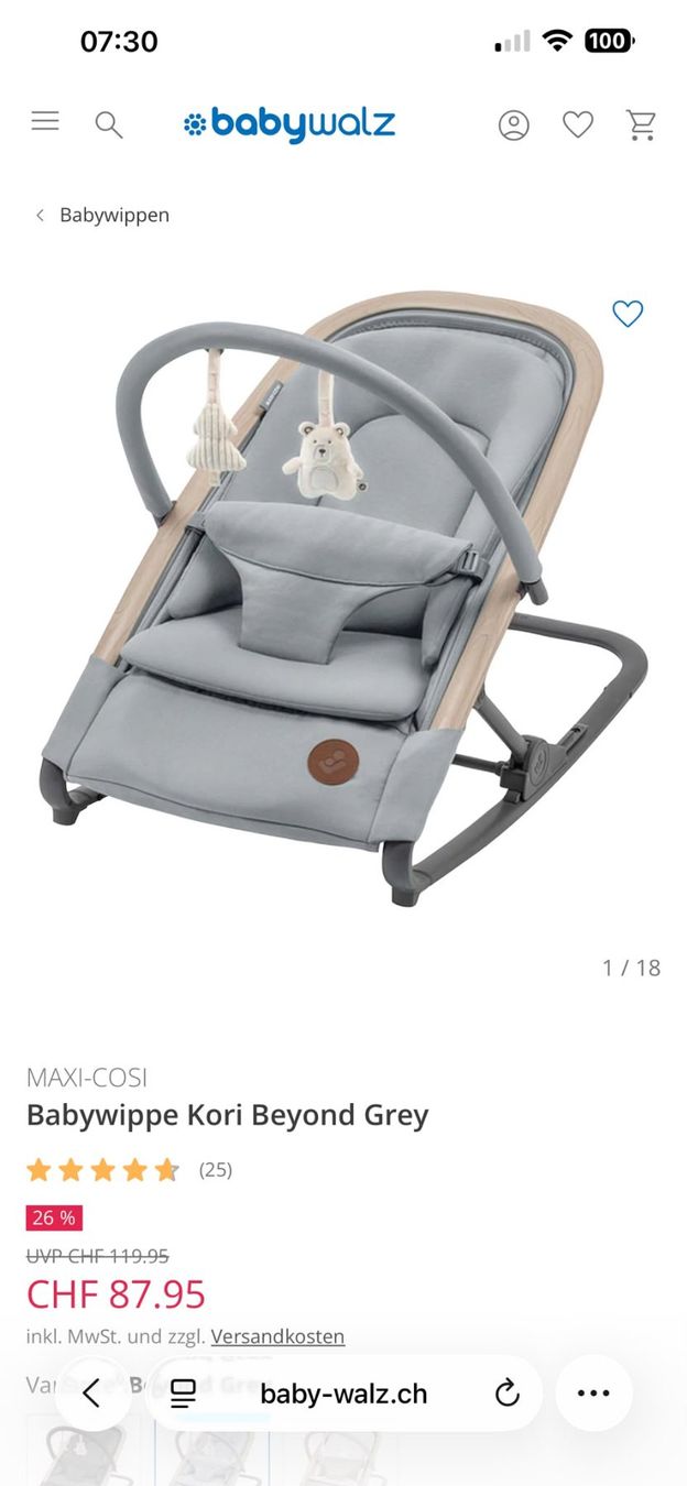 Maxi-Cosi Sdraiette & Sdraiette a dondolo: BabyWippe Maxi-Cosi – Usato da Bassersdorf venduto da sammelfloh 2