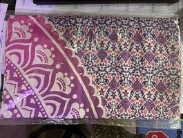 Bett- oder Wandtuch 210 x 240cm, Baumwolle, lila-rosa