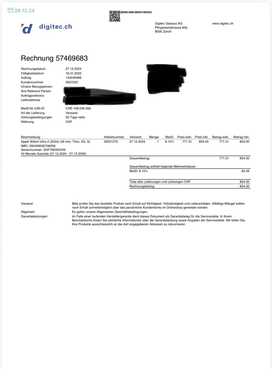 Apple Smartwatch: Apple Watch Ultra 2 Milanese loop S – Neu (gemäss Beschreibung) aus Winterthur von djt_8w2x 9