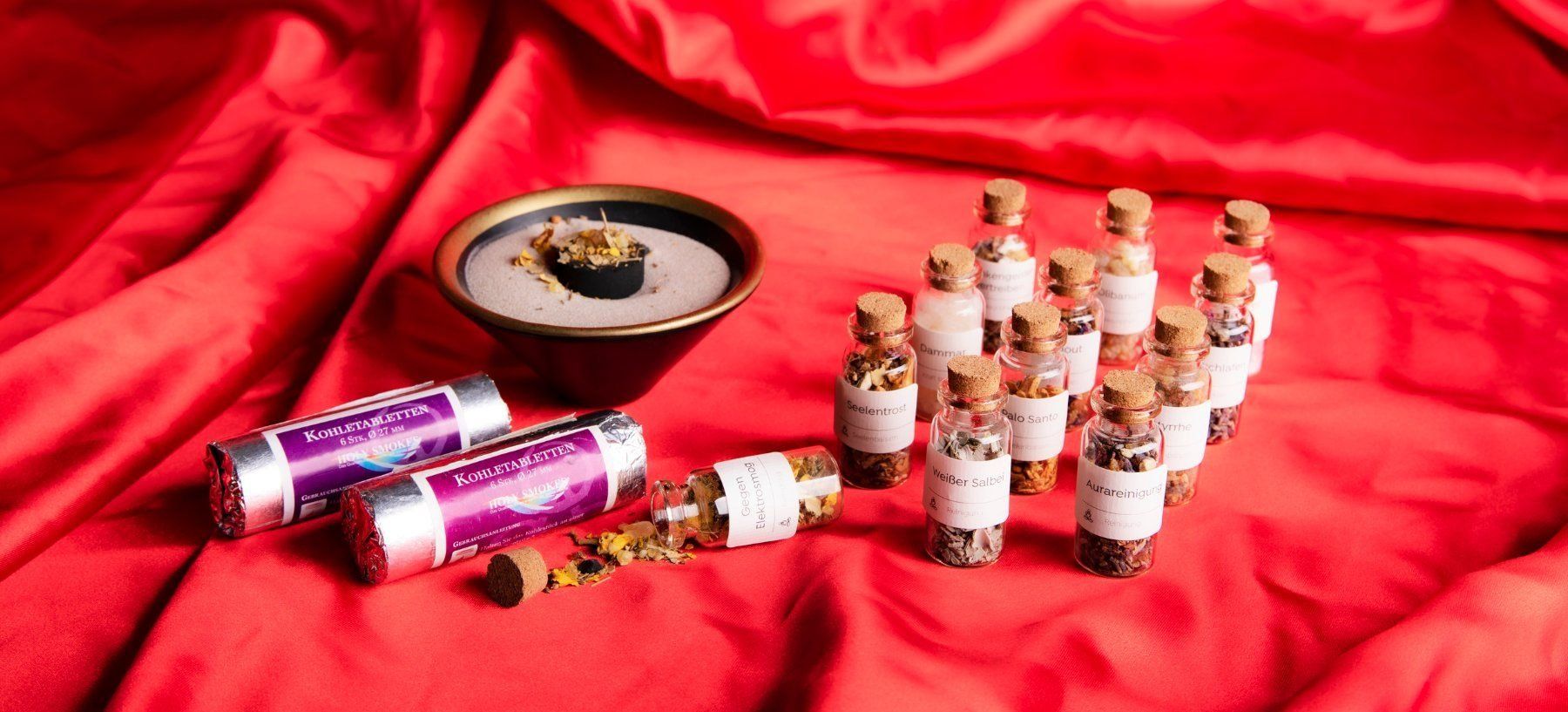 Candele: Räucherset "Die kleine Hausapotheke des Räucherns" – Nuovo e nell'imballaggio originale da Mauren venduto da Yeelen 1