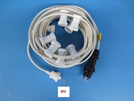 10m Illu Lichterkette Inkl. 15 Stück E27 Lampenfassungen ws