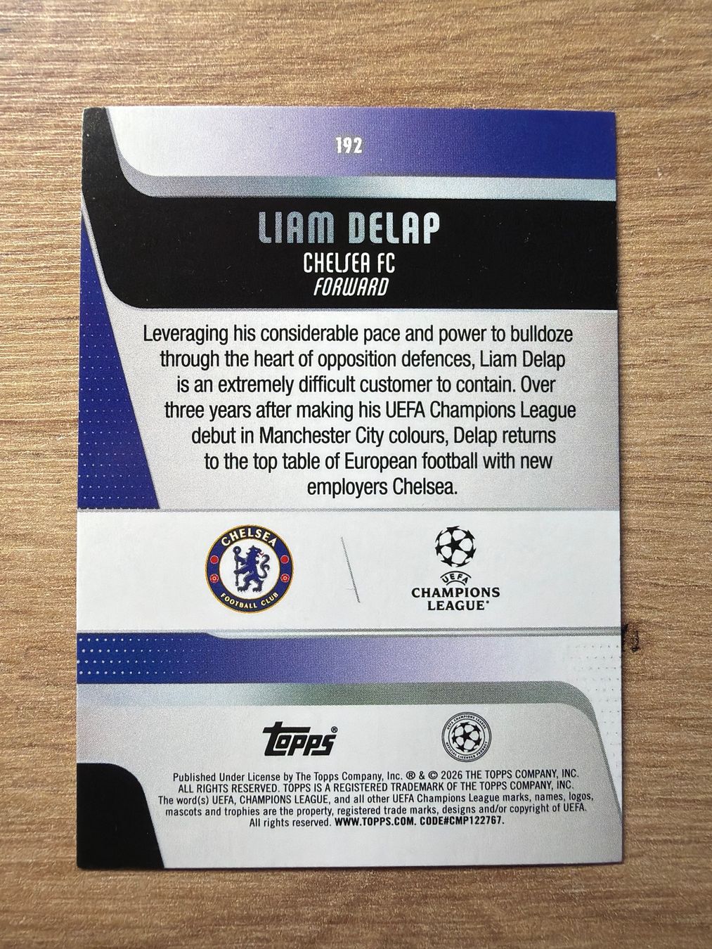 Topps Cartes à collectionner: Soccer Liam Delap CARNAVAL Topps 2026 – D'occasion à Netstal par Clutch79Cardz 1