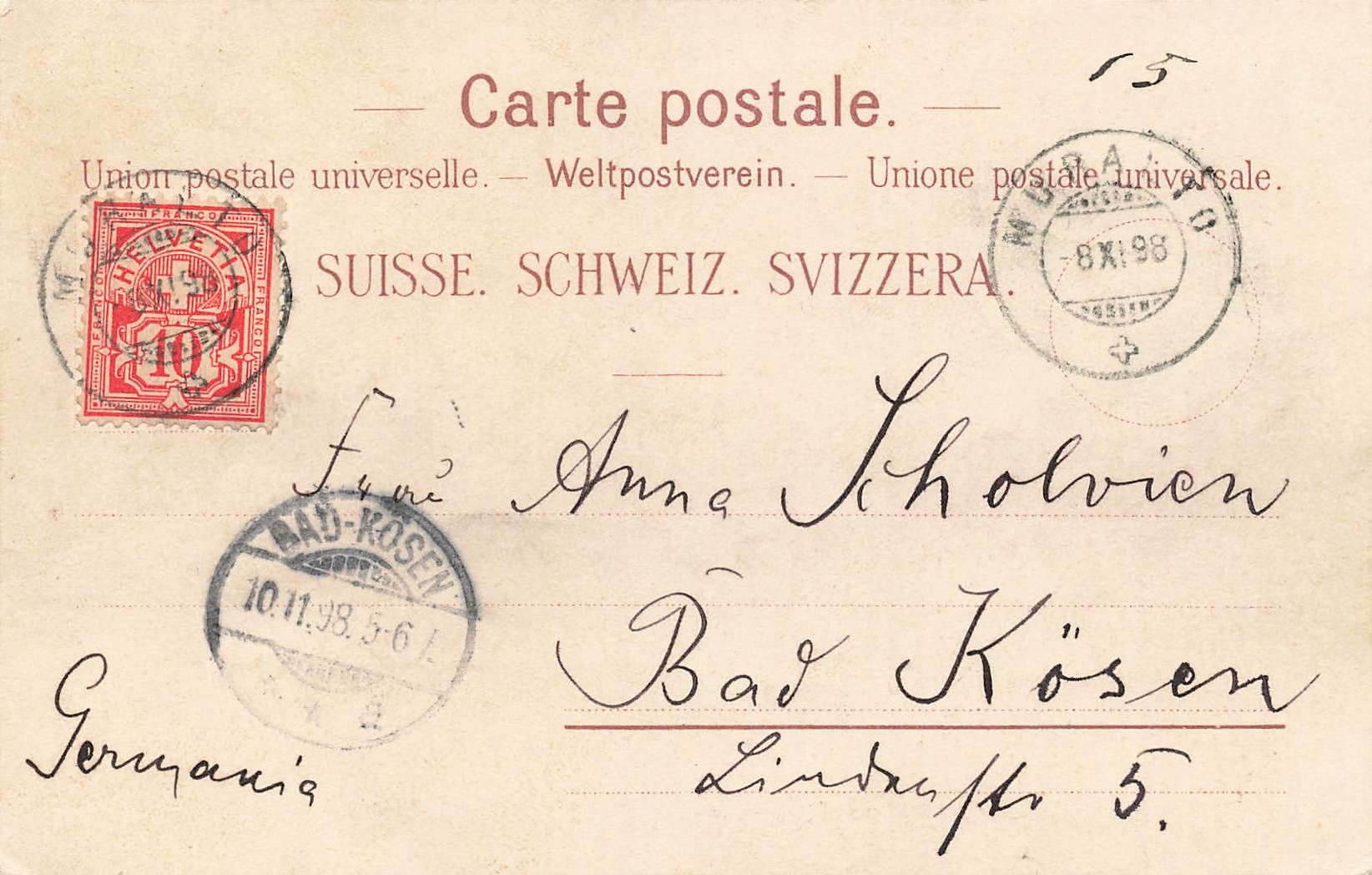 Cartoline postali: Litho Locarno 1898 – Usato da Biasca venduto da Blenio71 1