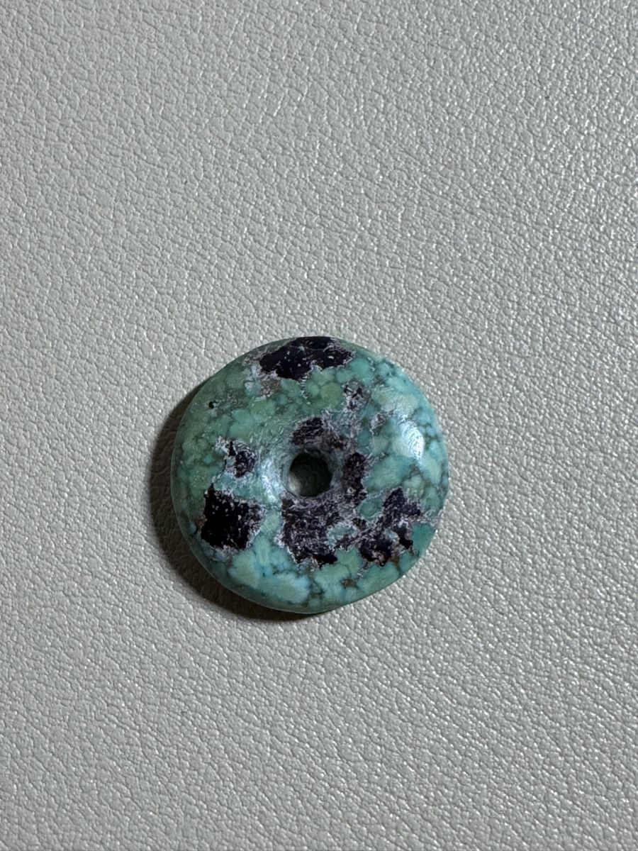 Anhänger: Turquoise bead round donut shape ca.1.8cm – Gebraucht aus Zürich von olalinda 3