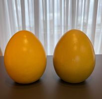 2 grosse Keramik Eier    DEKORATION