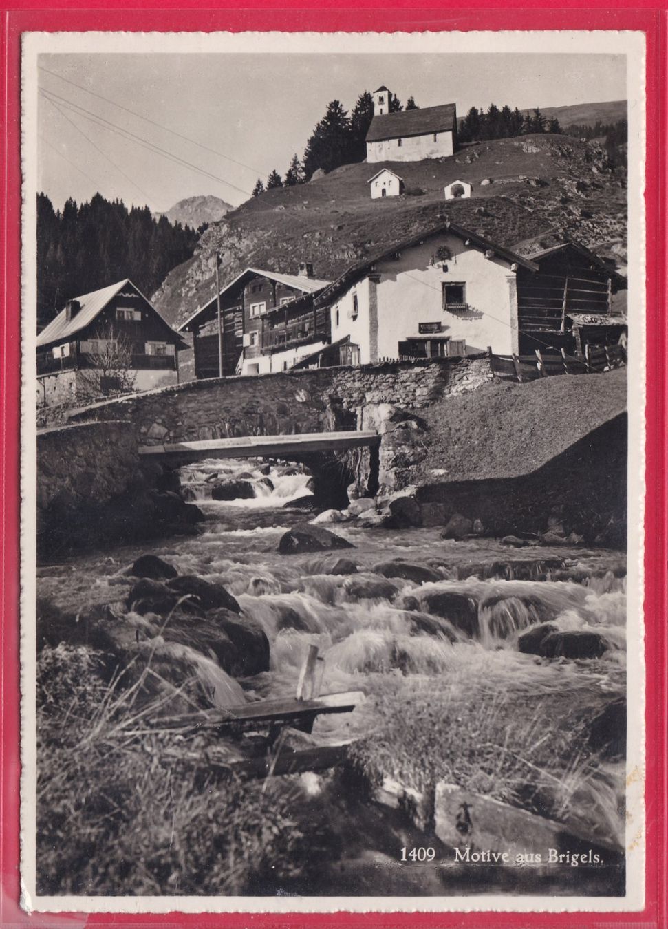 Ansichtskarten: MOTIV AUS BRIGELS, 1949 – Gebraucht aus Oberrieden von Gebirgsstelze