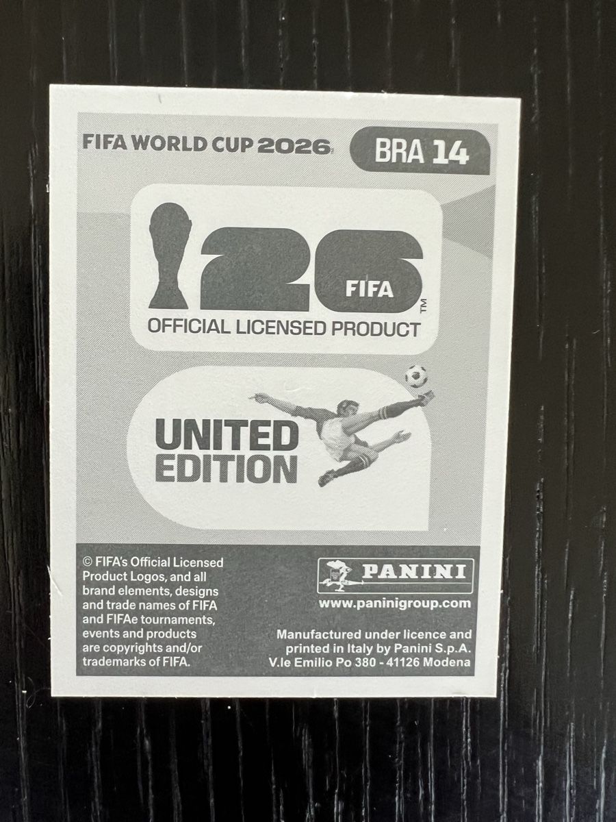 Panini Carte collezionabili: Panini 2026 - Vinicius Junior - BRA14 – Nuovo e nell'imballaggio originale da Sainte-Croix venduto da Caramel31 1