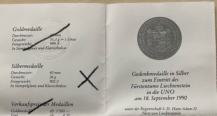 Medaglie: Münze / Gedenkmedaille Silber – Usato da Triesen venduto da Mond_und_Sterne04 4