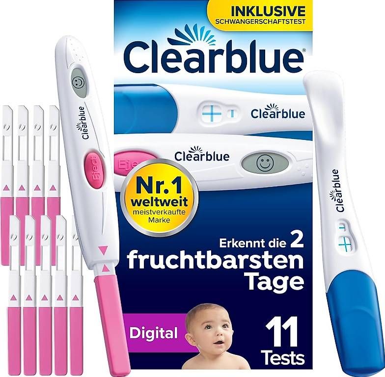 Attrezzature mediche: Clearblue 10 Ovulationstests und 1 Schwangerschaftstest – Nuovo e nell'imballaggio originale da Bern venduto da ni_mo 1