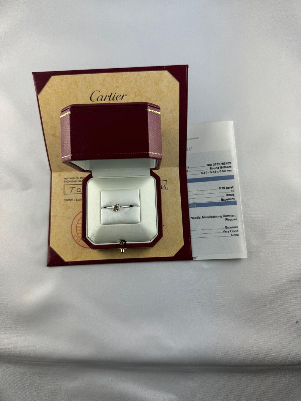Cartier Anelli: CARTIER SOLITAIRE TAILLE 51 – Usato da Pully venduto da Occasions-luxe.Golay 3
