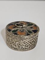 Vintage Schmuckdose Metall Emaille – orientalisches Dekor
