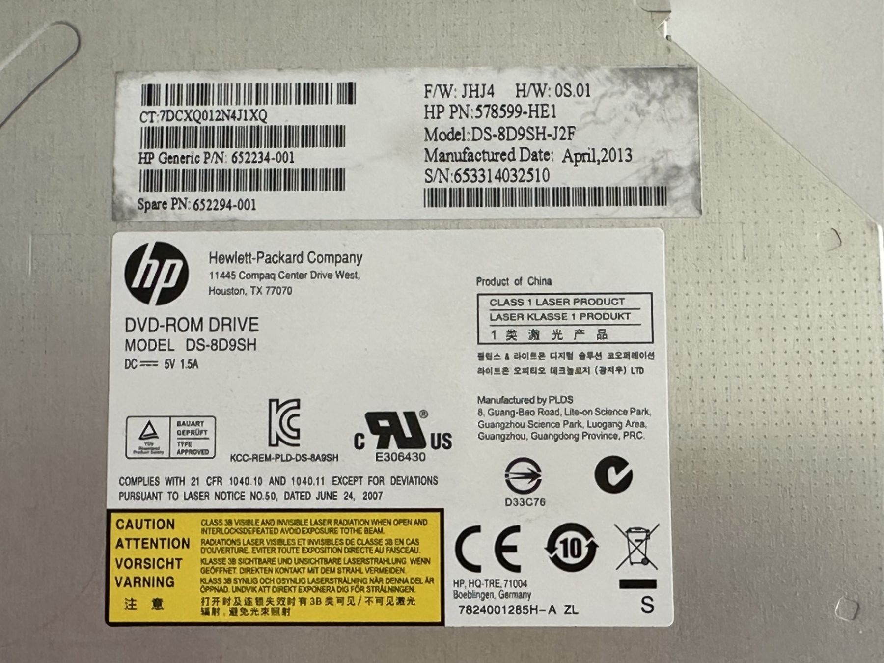 Hewlett Packard Server: 2x HP DVD-ROM Drive, SP: 652294-001 – Usato da Münsingen venduto da Hanibal26 2