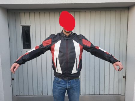 Motorbike leather jacket Strada Size L with inner jacket