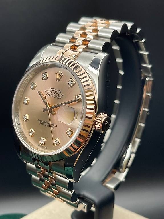 Rolex Orologi: Rolex Datejust 36  Ref. 116231 Jubilee Rosé Diamond – Usato da Lugano venduto da luganotopwatches 4