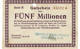 Auerbach-Leipzig 5 Mil.Mark Serie A 18.08.1923 VZ-VZ+