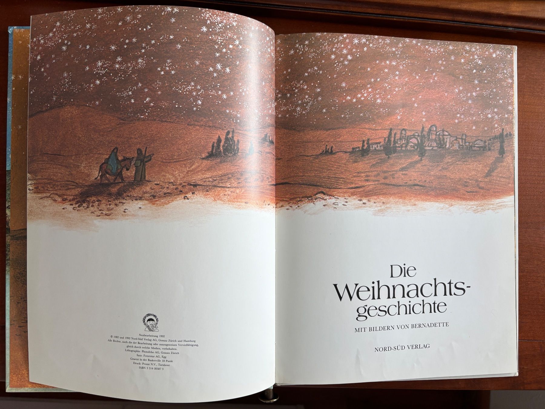 Bücher: Die Weihnachtsgeschichte - Bernadette Nord Süd 1992 – Gebraucht aus THERWIL von Fcbbasel 3
